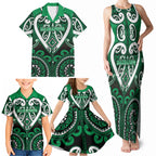 Custom Aotearoa Ngati Maniapoto Family Matching Tank Maxi Dress and Hawaiian Shirt Maori Tribal Pattern