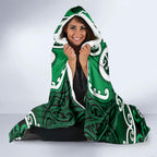 Aotearoa Ngati Maniapoto Hooded Blanket Maori Tribal Pattern
