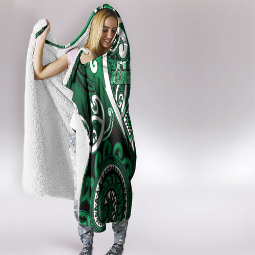 Aotearoa Ngati Maniapoto Hooded Blanket Maori Tribal Pattern