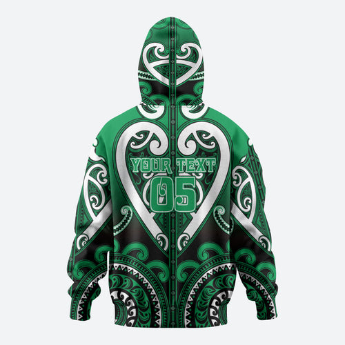 Custom Aotearoa Ngati Maniapoto Hoodie Maori Tribal Pattern