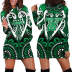Custom Aotearoa Ngati Maniapoto Hoodie Dress Maori Tribal Pattern