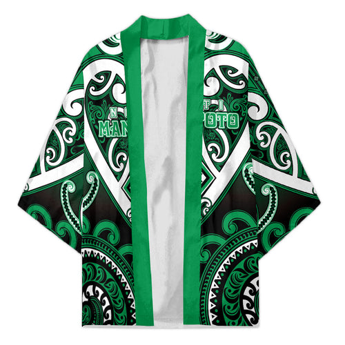Custom Aotearoa Ngati Maniapoto Kimono Maori Tribal Pattern