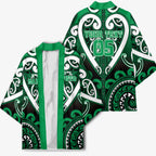 Custom Aotearoa Ngati Maniapoto Kimono Maori Tribal Pattern