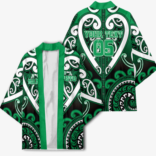 Custom Aotearoa Ngati Maniapoto Kimono Maori Tribal Pattern