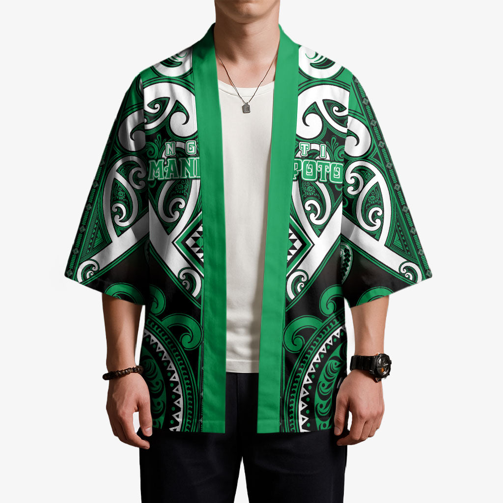 Custom Aotearoa Ngati Maniapoto Kimono Maori Tribal Pattern