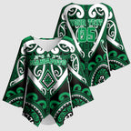 Custom Aotearoa Ngati Maniapoto Kimono Sleeve Blouse Maori Tribal Pattern
