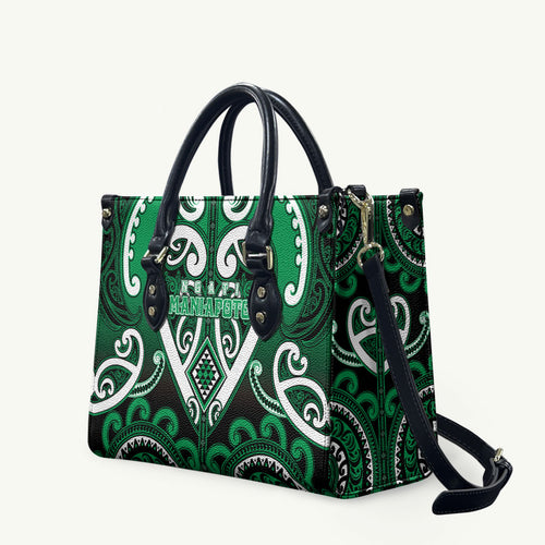 Aotearoa Ngati Maniapoto Leather Bag Maori Tribal Pattern