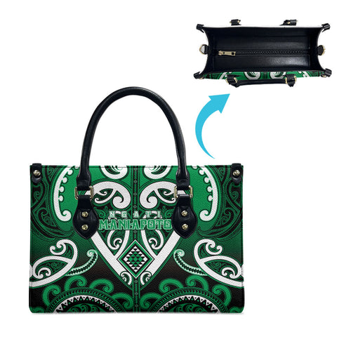 Aotearoa Ngati Maniapoto Leather Bag Maori Tribal Pattern