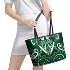 Aotearoa Ngati Maniapoto Leather Tote Bag Maori Tribal Pattern