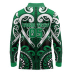Custom Aotearoa Ngati Maniapoto Long Sleeve Polo Shirt Maori Tribal Pattern