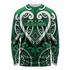 Custom Aotearoa Ngati Maniapoto Long Sleeve Shirt Maori Tribal Pattern