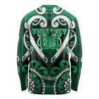 Custom Aotearoa Ngati Maniapoto Long Sleeve Shirt Maori Tribal Pattern