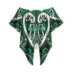 Custom Aotearoa Ngati Maniapoto Off Shoulder Wrap Waist Top Maori Tribal Pattern