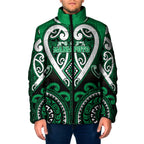 Custom Aotearoa Ngati Maniapoto Padded Jacket Maori Tribal Pattern