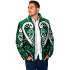 Custom Aotearoa Ngati Maniapoto Padded Jacket Maori Tribal Pattern