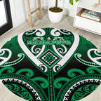 Aotearoa Ngati Maniapoto Round Carpet Maori Tribal Pattern