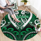 Aotearoa Ngati Maniapoto Round Carpet Maori Tribal Pattern