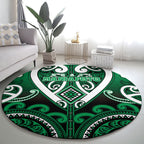 Aotearoa Ngati Maniapoto Round Carpet Maori Tribal Pattern