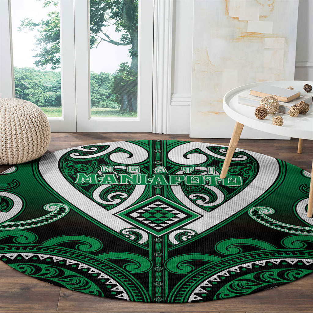 Aotearoa Ngati Maniapoto Round Carpet Maori Tribal Pattern