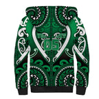 Custom Aotearoa Ngati Maniapoto Sherpa Hoodie Maori Tribal Pattern