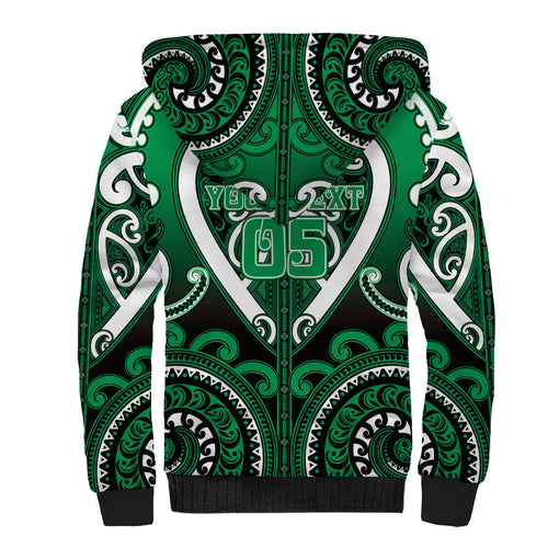 Custom Aotearoa Ngati Maniapoto Sherpa Hoodie Maori Tribal Pattern