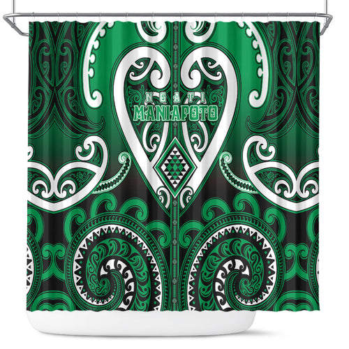 Aotearoa Ngati Maniapoto Shower Curtain Maori Tribal Pattern