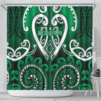 Aotearoa Ngati Maniapoto Shower Curtain Maori Tribal Pattern