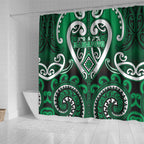 Aotearoa Ngati Maniapoto Shower Curtain Maori Tribal Pattern