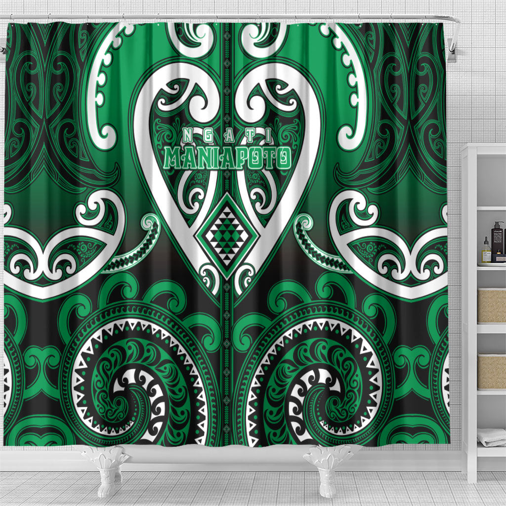 Aotearoa Ngati Maniapoto Shower Curtain Maori Tribal Pattern