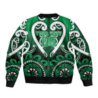 Custom Aotearoa Ngati Maniapoto Sleeve Zip Bomber Jacket Maori Tribal Pattern