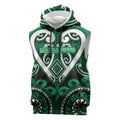 Custom Aotearoa Ngati Maniapoto Sleeveless Hoodie Maori Tribal Pattern