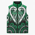 Custom Aotearoa Ngati Maniapoto Sleeveless Puffer Jacket Maori Tribal Pattern