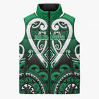 Custom Aotearoa Ngati Maniapoto Sleeveless Puffer Jacket Maori Tribal Pattern