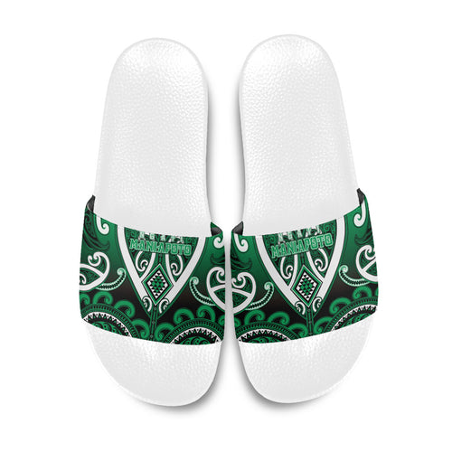 Aotearoa Ngati Maniapoto Slide Sandals Maori Tribal Pattern