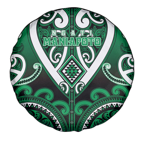 Aotearoa Ngati Maniapoto Spare Tire Cover Maori Tribal Pattern
