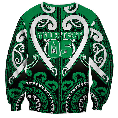 Custom Aotearoa Ngati Maniapoto Sweatshirt Maori Tribal Pattern