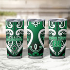 Custom Aotearoa Ngati Maniapoto Tumbler Cup Maori Tribal Pattern