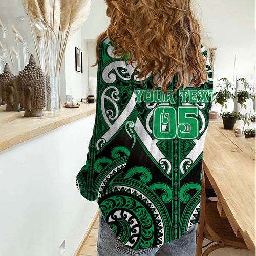 Custom Aotearoa Ngati Maniapoto Women Casual Shirt Maori Tribal Pattern