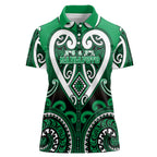 Custom Aotearoa Ngati Maniapoto Women Polo Shirt Maori Tribal Pattern