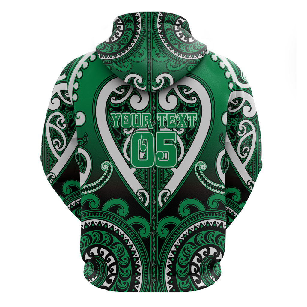 Custom Aotearoa Ngati Maniapoto Zip Hoodie Maori Tribal Pattern