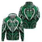 Custom Aotearoa Ngati Maniapoto Zip Hoodie Maori Tribal Pattern