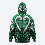 Custom Aotearoa Ngati Maniapoto Zip Hoodie Maori Tribal Pattern