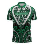 Custom Aotearoa Ngati Maniapoto Zipper Polo Shirt Maori Tribal Pattern