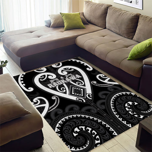 Aotearoa Ngati Raukawa Area Rug Maori Tribal Pattern