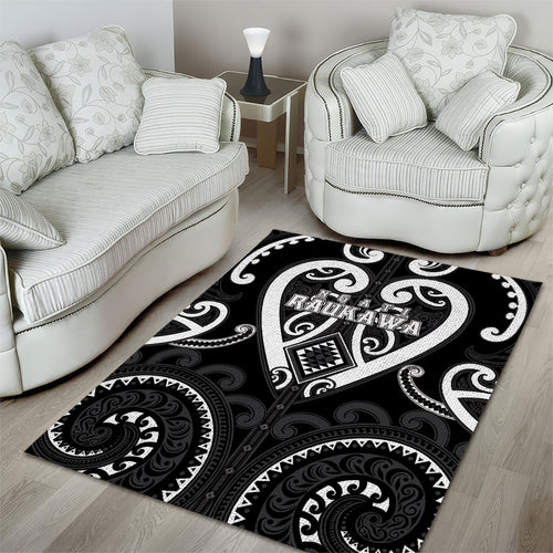 Aotearoa Ngati Raukawa Area Rug Maori Tribal Pattern