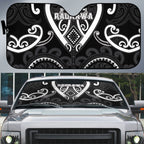 Aotearoa Ngati Raukawa Auto Sun Shade Maori Tribal Pattern