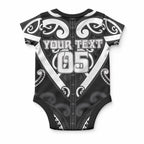 Custom Aotearoa Ngati Raukawa Baby Onesie Maori Tribal Pattern