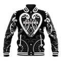 Custom Aotearoa Ngati Raukawa Baseball Jacket Maori Tribal Pattern