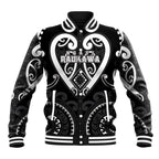Custom Aotearoa Ngati Raukawa Baseball Jacket Maori Tribal Pattern
