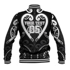 Custom Aotearoa Ngati Raukawa Baseball Jacket Maori Tribal Pattern